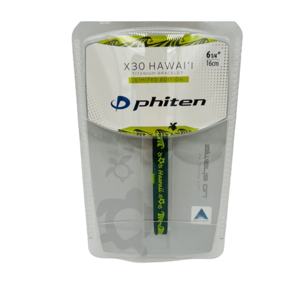 Phiten Limited Edition HAWAII Titanium Turtle Honu Bracelet Green Men Women NWT - Picture 3 of 5